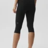 16" Capri-Hose mit High-Waist-Design und Airbrush-Effekt – Schwarz