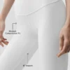 16" High-Waist Airbrush-Capri – Weiß