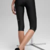 16'' High-Waist Airlift-Capri – Schwarz