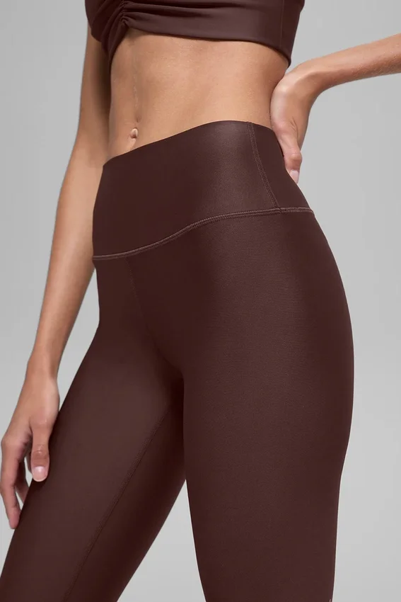 16'' High-Waist Airlift-Caprihose – Brownstone