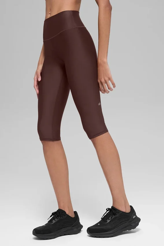 16'' High-Waist Airlift-Caprihose – Brownstone