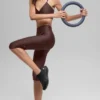 16'' High-Waist Airlift-Caprihose – Brownstone