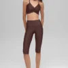 16'' High-Waist Airlift-Caprihose – Brownstone
