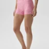 3" Airlift Gingham High-Waist Sleek Short – Paradise Pink Gingham