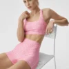 3" Airlift Gingham High-Waist Sleek Short – Paradise Pink Gingham