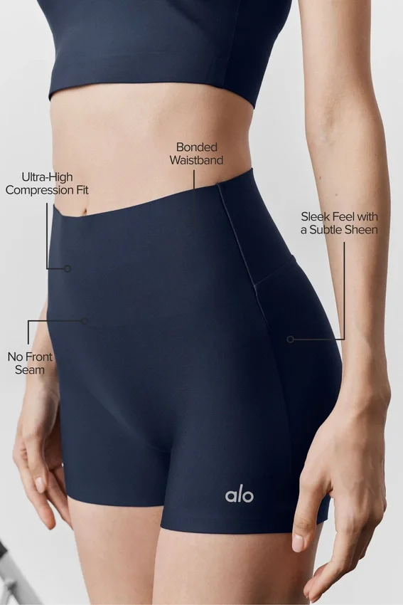 3" Airlift High-Waist Sleek Short – Navy