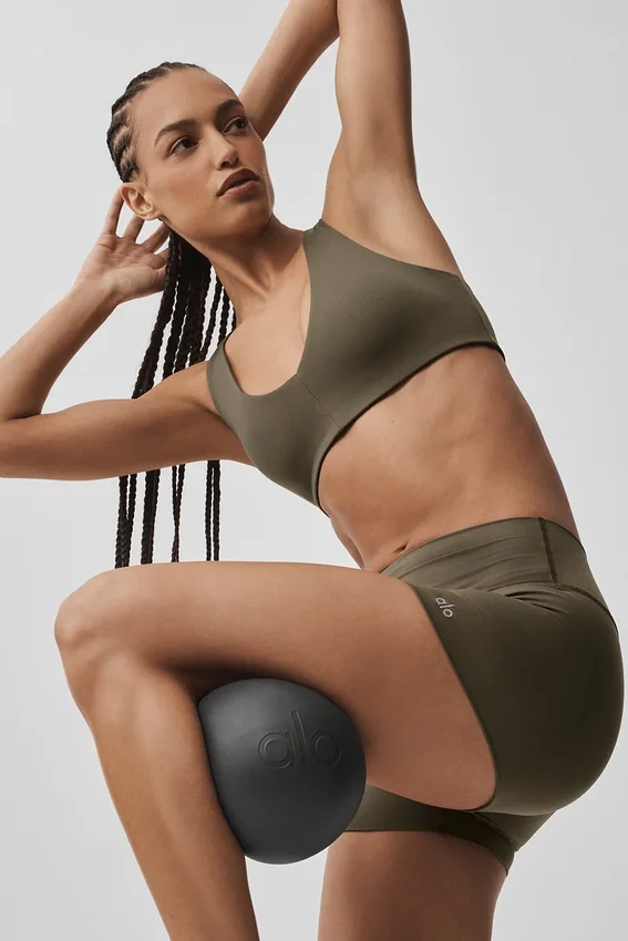 3" Alo Softsculpt High-Waist Precision Short – Olive Tree