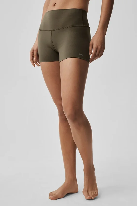 3" Alo Softsculpt High-Waist Precision Short – Olive Tree