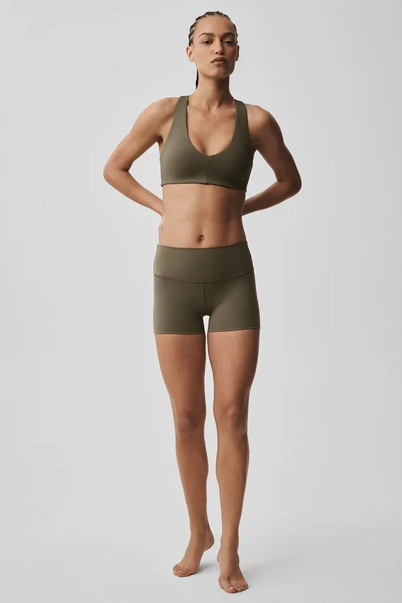 3" Alo Softsculpt High-Waist Precision Short – Olive Tree