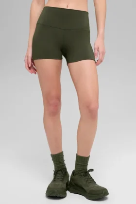 3" Alo Softsculpt High-Waist Precision Short – Olivgrün