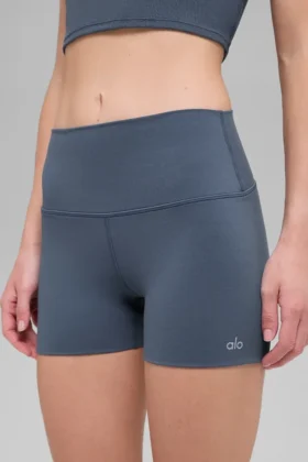 3″ Alo Softsculpt High-Waist Precision Shorts – Bluestone