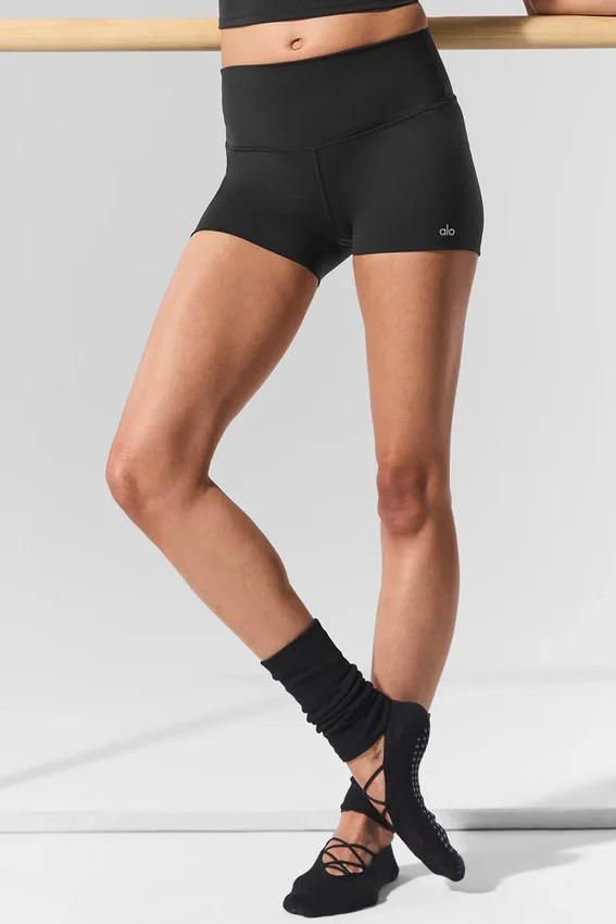3" Alo Softsculpt High-Waist Precision Shorts – Schwarz
