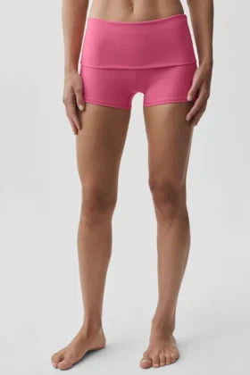 3″ Alo Softsculpt Low-Rise-Shorts mit umgeschlagenem Bund – Paradise Pink