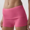 3" Alo Softsculpt Low-Rise-Shorts mit umgeschlagenem Bund – Paradise Pink