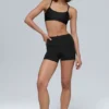 3" High-Waist Airlift Shorts – Schwarz