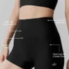 3" High-Waist Airlift Sleek Short – Schwarz