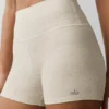 3" High-Waist Alosoft Carefree Short – Oatmeal Heather