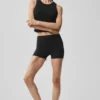 3" High-Waist Alosoft Carefree Shorts – Schwarz