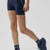 4" Airbrush High-Waist Heart Throb Shorts – Navy/Weiß