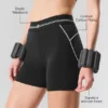 4" High-Waist Airbrush Heart Throb Shorts – Schwarz/Weiß
