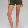 4" High-Waist Airbrush Race Pace Short – Olivgrün/Schwarz
