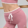 4" High-Waist Airbrush Race Pace Shorts – Pink Wild Rose/Weiß