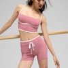 4" High-Waist Airbrush Race Pace Shorts – Pink Wild Rose/Weiß