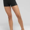 4" High-Waist Airbrush-Shorts im Race-Pace-Stil – Schwarz/Weiß