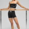 4" High-Waist Airbrush-Shorts im Race-Pace-Stil – Schwarz/Weiß