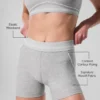 4“ High-Waist Alosoft Heart Throb Shorts – Athletic Heather Grey/Weiß