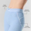 4” High-Waist Alosoft Heart Throb Shorts – Seashell Blue Heather/Weiß
