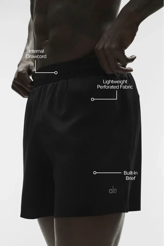 5" Adapt Laufshorts – Schwarz