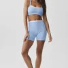 5" Airbrush Double Up Shorts – Helles Provence-Blau/Weiß