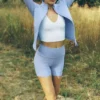 5" Airbrush-High-Waist-Biker-Shorts – Hellprovenceblau