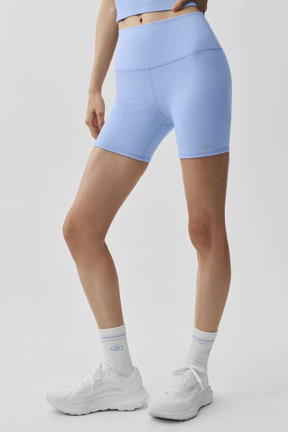 5" Airbrush-High-Waist-Biker-Shorts – Hellprovenceblau