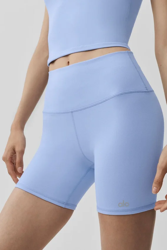 5" Airbrush-High-Waist-Biker-Shorts – Hellprovenceblau