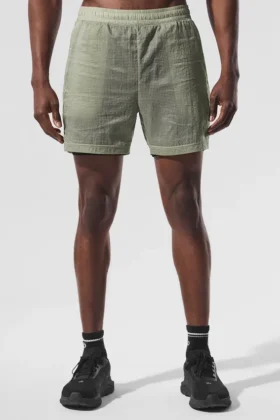 5" Game Time Ripstop 2-in-1-Shorts – Limestone/Schwarz