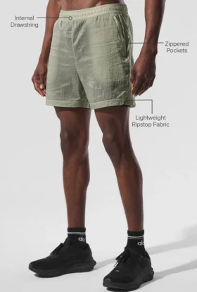 5″ Game Time Ripstop 2-in-1-Shorts – Limestone/Schwarz