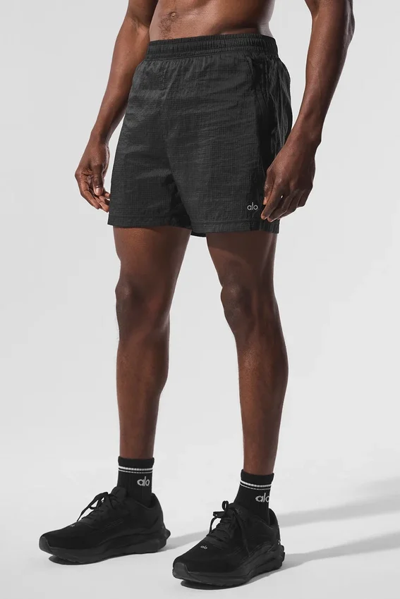 5" Game Time Ripstop 2-in-1 Shorts – Schwarz/Schwarz