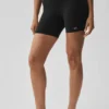 5" High-Waist Airbrush Biker Short – Schwarz