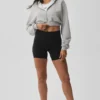 5" High-Waist Airbrush Biker Short – Schwarz