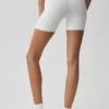 5" High-Waist Airbrush Biker Short – Weiß