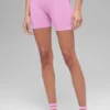 5" Nahtlose gerippte „Favorite“-Shorts – Candy Heart Pink