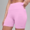 5" Nahtlose gerippte „Favorite“-Shorts – Candy Heart Pink