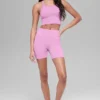 5" Nahtlose gerippte „Favorite“-Shorts – Candy Heart Pink