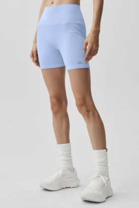 5" Nahtlose gerippte „Favorite“-Shorts – Hellblau „Provence“