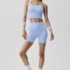 5" Nahtlose gerippte „Favorite“-Shorts – Hellblau „Provence“