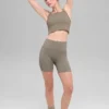 5" Nahtlose gerippte „Favorite“-Shorts – Light Cocoa