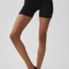 5" Nahtlose gerippte „Favorite“-Shorts – Schwarz