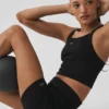 5" Nahtlose gerippte „Favorite“-Shorts – Schwarz